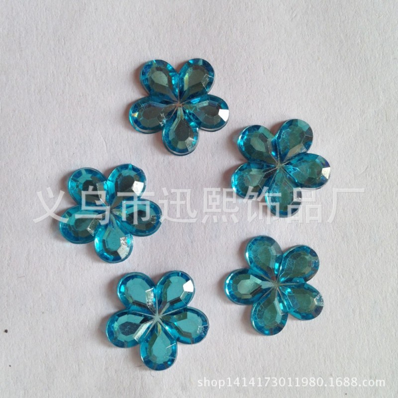 國產壓克力梅花形平底鉆手工DIY手機殼美容美甲服裝鞋帽配件工廠,批發,進口,代購