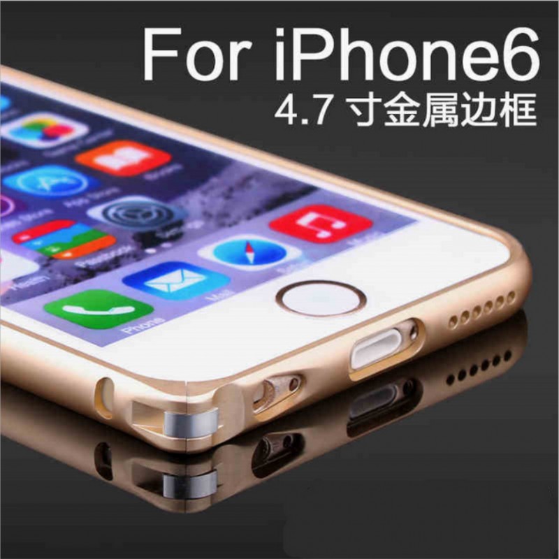 iphone6 4.7寸超薄手機殼 蘋果6金屬邊框5.5寸 plus手機套海馬扣工廠,批發,進口,代購