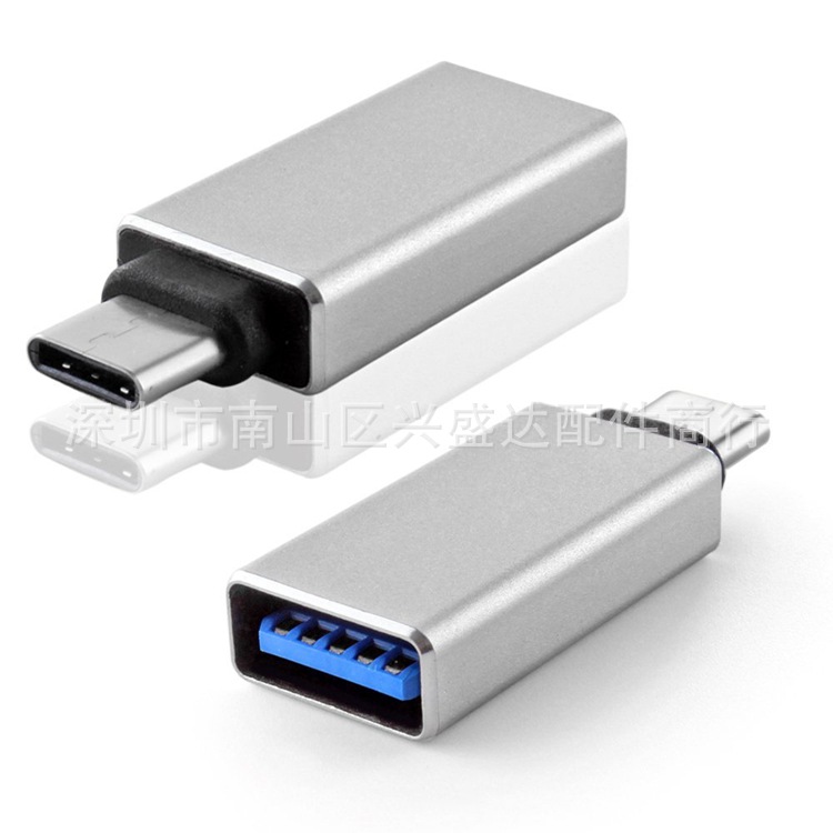 usb3.1充電數據手機鋁合金轉接頭 USB母座轉Type C公頭金屬轉換頭工廠,批發,進口,代購