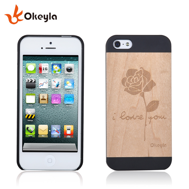 Okeyla精英iPhone5復古楓木櫻桃木手機殼免費代理加盟一件代發工廠,批發,進口,代購
