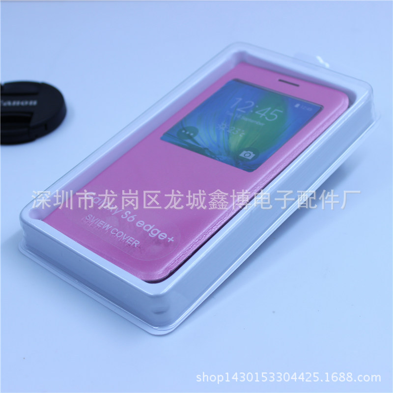 三星S6edge+智能保護套手機殼S6 PLus休眠手機保護套智能手機皮套工廠,批發,進口,代購