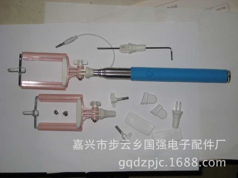 線控自拍桿連接器雲臺手機夾工廠,批發,進口,代購