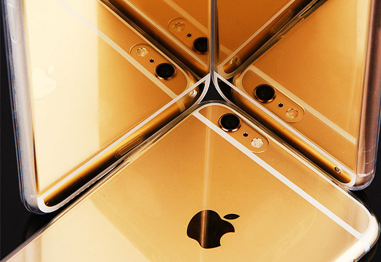 新款iphone5電鍍鏡麵手機殼 蘋果6S鏡子二合一貼膜手機套時尚美觀工廠,批發,進口,代購