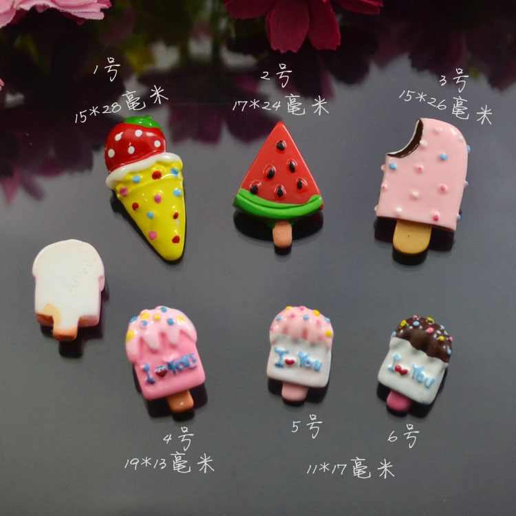 雪糕 冰激凌 diy  韓版兒童發飾配件 手機殼diy材料工廠,批發,進口,代購