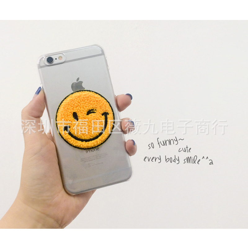 TPU全包軟殼笑臉手機殼iphone6佈藝獨傢創意手機殼蘋果配件工廠,批發,進口,代購