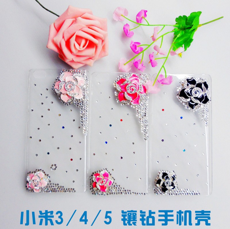 iphone6手機套 奢華水鉆蘋果6手機殼小米3/4/5鑲鉆彩繪保護套配件工廠,批發,進口,代購