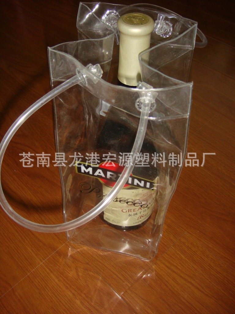 產地貨源 創意彩印PVC紅酒包裝袋定製LOGO 高檔環保手提包裝袋批發・進口・工廠・代買・代購