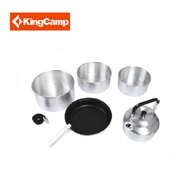 批發KingCamp康爾 戶外野營爐具 餐具六件套鍋 2-3人野餐 KP3903.工廠,批發,進口,代購