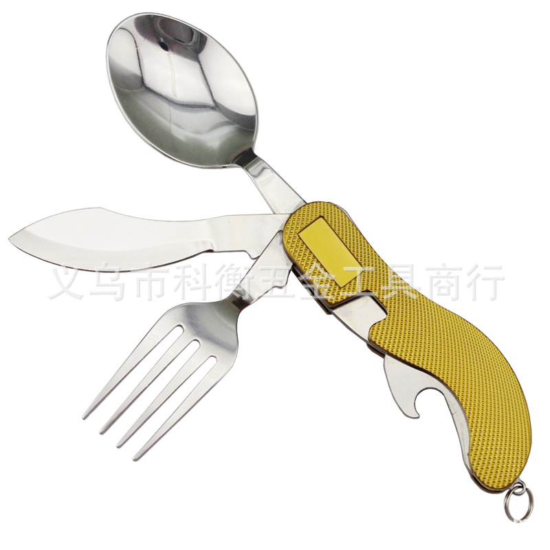 多功能不銹鋼可拆裝刀叉勺餐具組合 廣告促銷禮品 戶外野營工具批發・進口・工廠・代買・代購