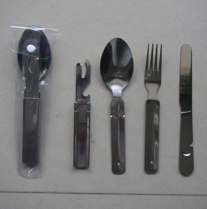 4件套野營刀叉勺,4 件套不銹鋼戶外刀叉匙HD-K708C工廠,批發,進口,代購