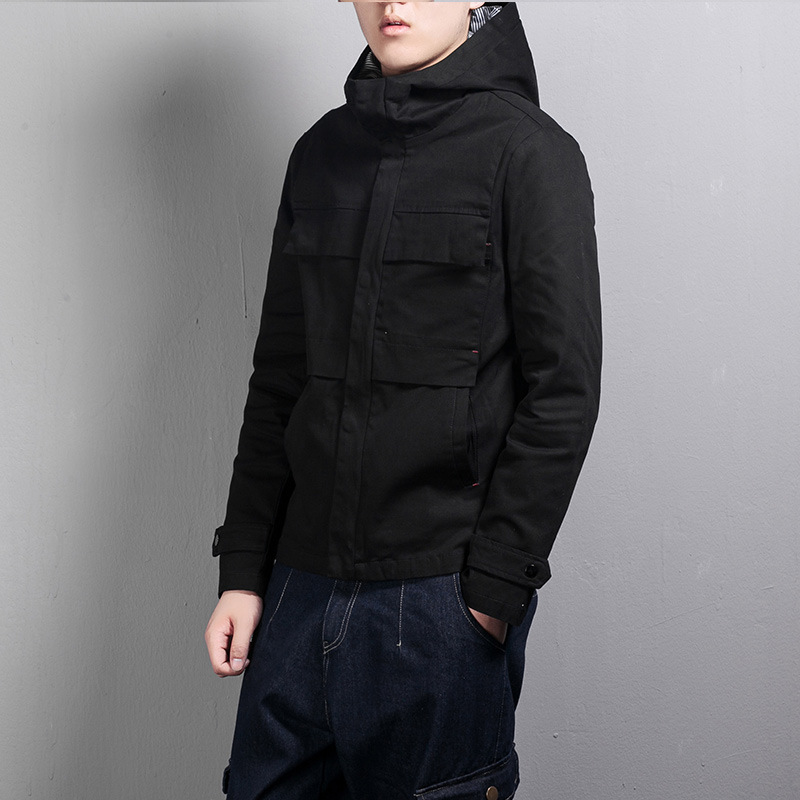 2015新款冬款男裝水洗復古男士多口袋連帽夾克工廠,批發,進口,代購