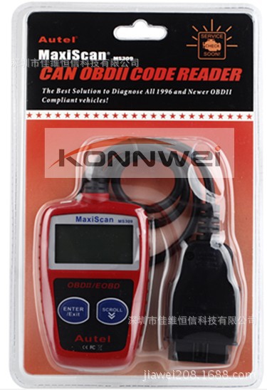 可做中性MS309 OBD2 Code Reader汽車故障診斷機檢測掃描機ELM327工廠,批發,進口,代購