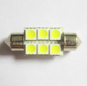 超高亮度雙尖 5050 6SMD 熱銷汽車LED 車頂燈 牌照燈 閱讀燈工廠,批發,進口,代購