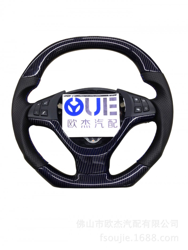 寶馬5系 藍黑色碳纖維披覆加工改裝 改款方向盤 運動款工廠,批發,進口,代購