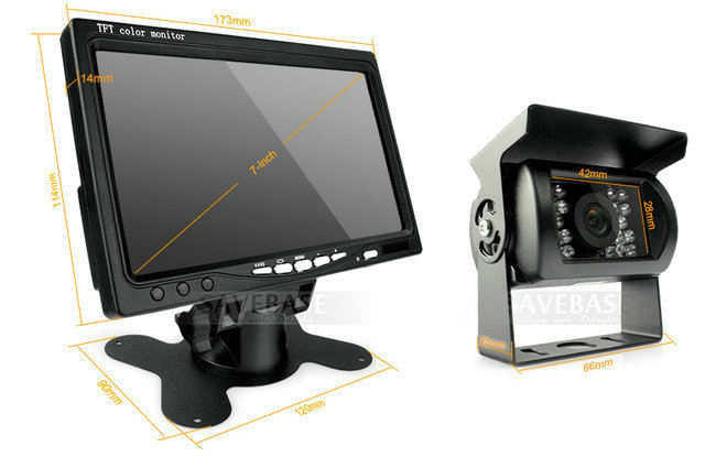 貨車倒車影像系統7寸液晶顯示器+高清車載大巴攝影頭 航空接口批發・進口・工廠・代買・代購