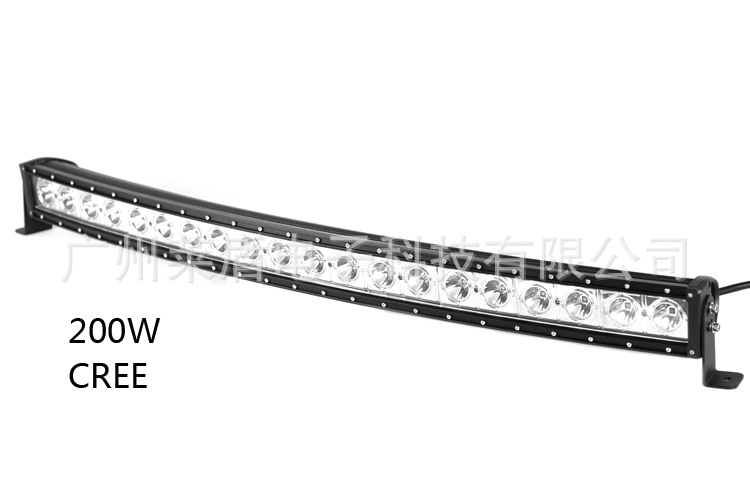 LED 200W單排彎型弧形長條工作燈 led長條燈射燈車頂燈改裝燈工廠,批發,進口,代購