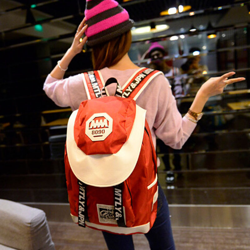 2015MM新款雙肩包 女原宿男韓版潮中學生書包 情侶款旅行背包批發工廠,批發,進口,代購