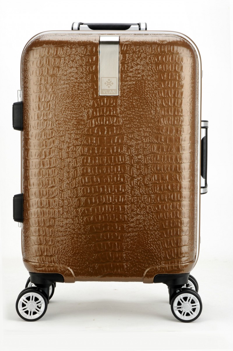 2015爆款鋁框拉桿箱，20/24/28寸鱷魚紋PC萬向輪行李箱包工廠,批發,進口,代購