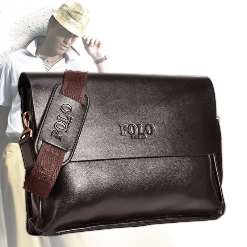 2015新款保羅男士牛皮商務包歐美時尚真皮單肩斜跨包高檔手提包工廠,批發,進口,代購