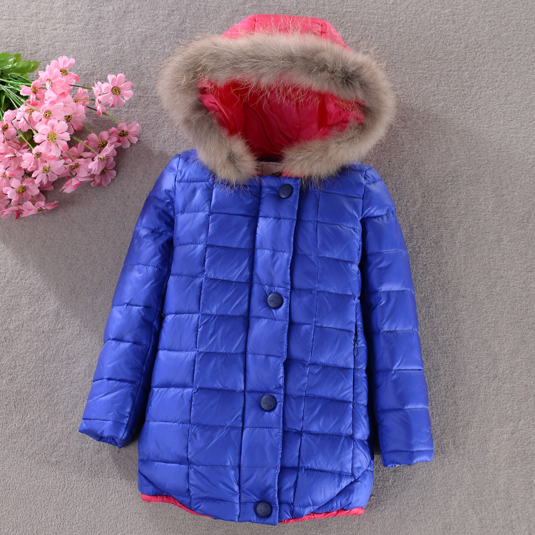 2015冬季新款兒童羽絨衣中小童裝拼色連帽中長款毛領男童羽絨衣甩工廠,批發,進口,代購