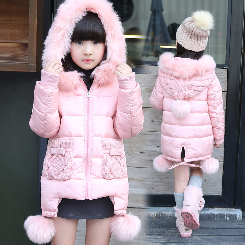 2015新款女童冬裝棉衣外套加厚中大童長款時尚棉襖公主羽絨衣童裝工廠,批發,進口,代購