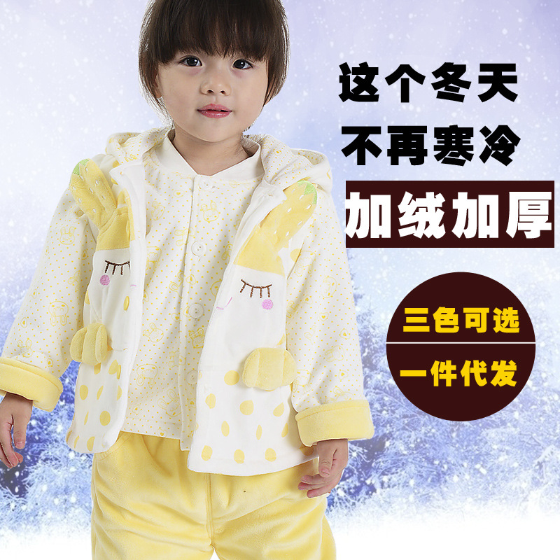 2014新爆款 0-3歲可愛純棉秋冬女款嬰幼童套裝 三件套滿包郵AK49工廠,批發,進口,代購