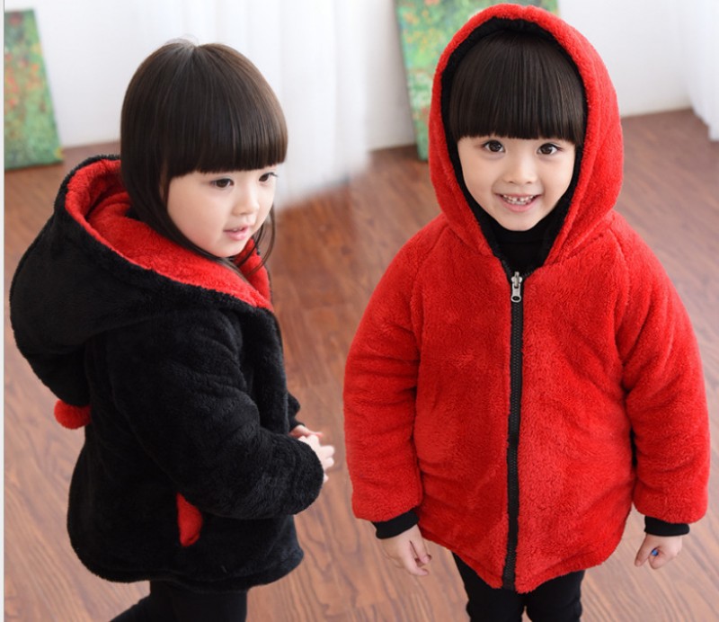 15年冬季女童外套批發 新款韓版可雙麵穿毛絨加厚外套 廠傢直銷批發・進口・工廠・代買・代購
