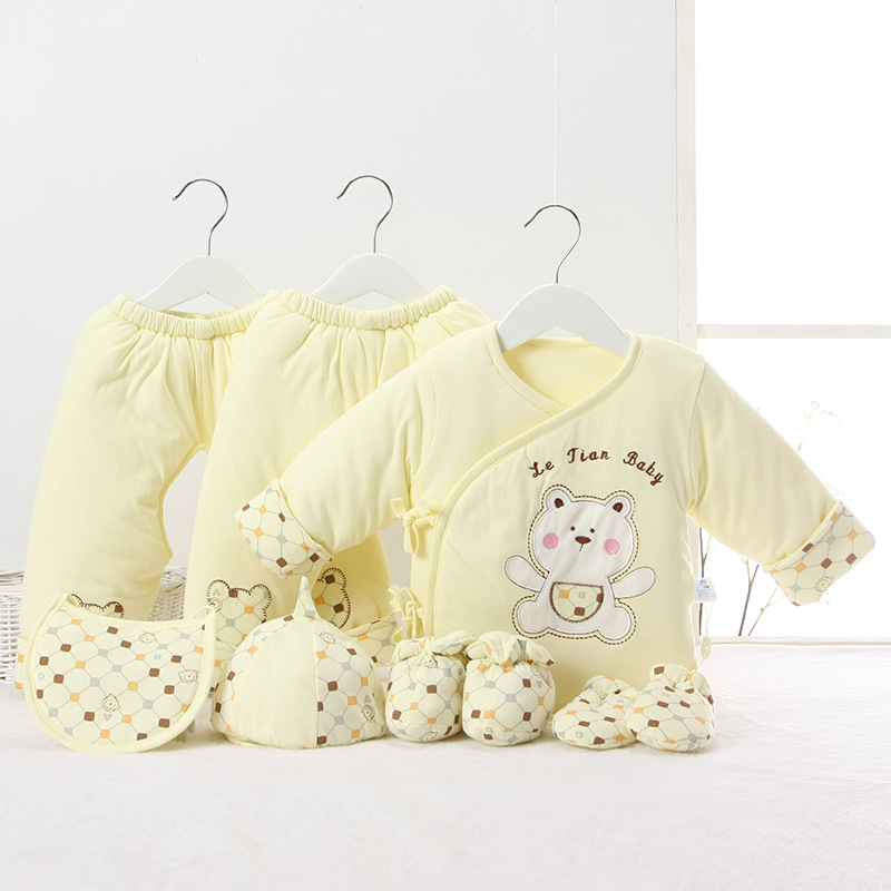 秋冬嬰兒套裝新生兒卡通外套純棉寶寶嬰兒七件套服裝廠傢直銷工廠,批發,進口,代購