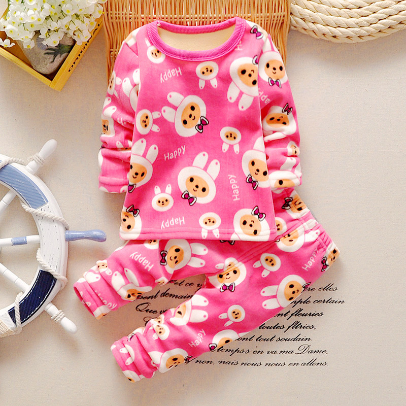 2015冬季新款套裝 寶寶保暖內衣套裝 蝴蝶結可愛兔工廠,批發,進口,代購