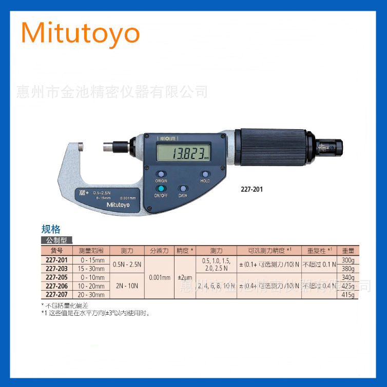 【授權代理】日本三豐227-201數顯千分尺工廠,批發,進口,代購