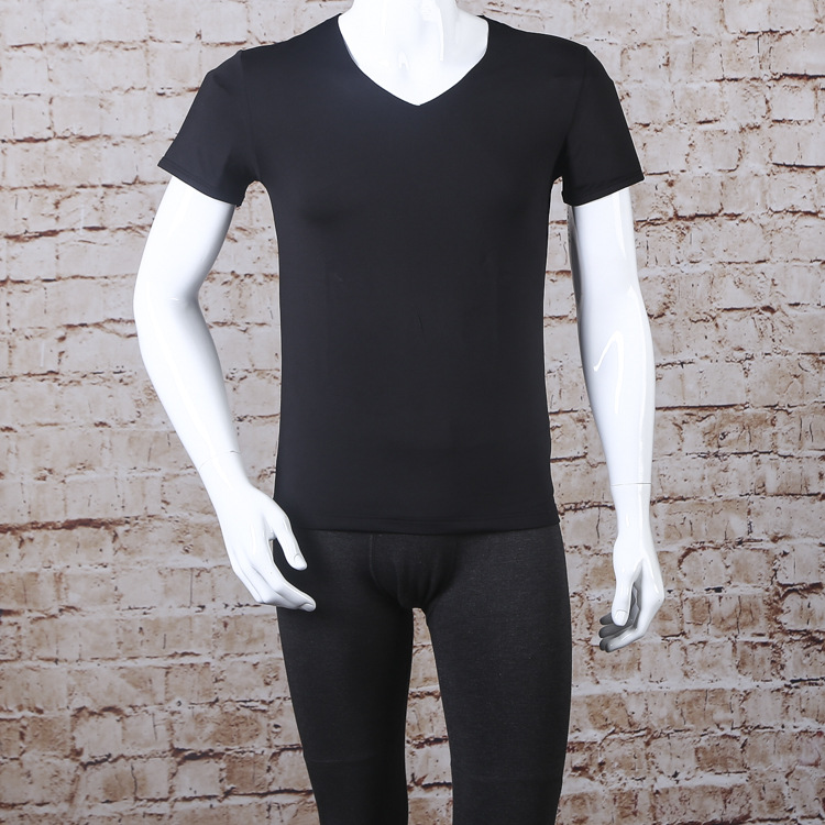 批發 2015純色時尚V領男式t恤 舒適修身男士內衣 廠傢直銷工廠,批發,進口,代購