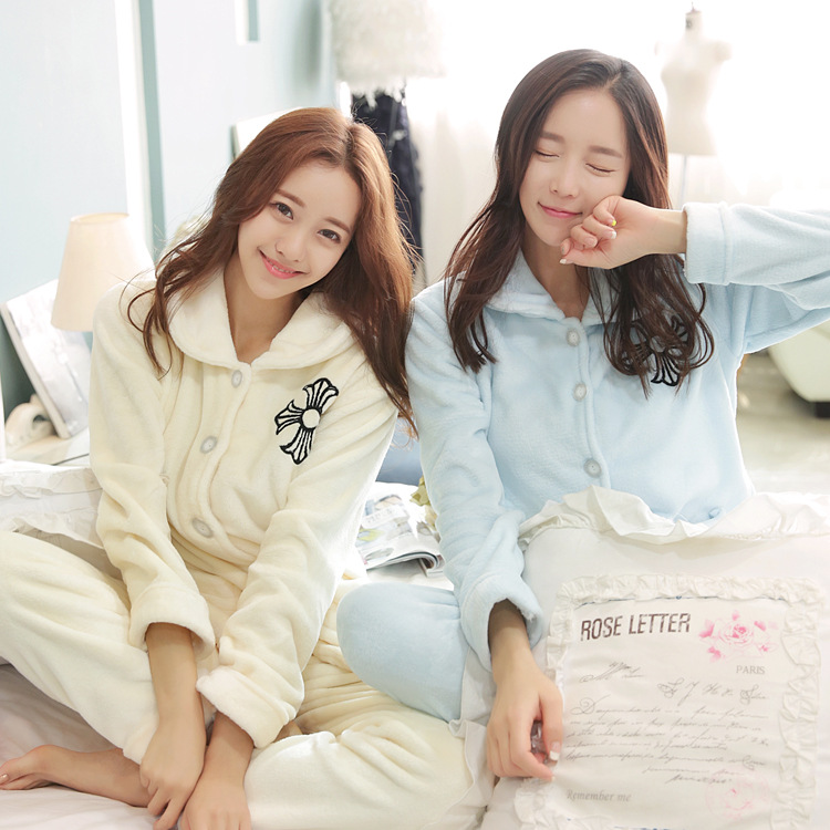 工廠直銷 2015韓國官方網同款簡單款閨蜜睡衣睡袍套裝 一件代發工廠,批發,進口,代購