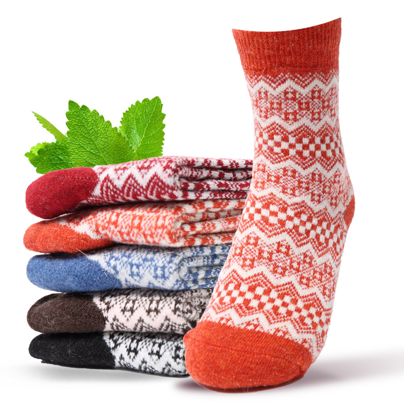 襪子 羊毛女襪 復古日系小碎花款 超級保暖 吸汗 冬季厚襪工廠,批發,進口,代購