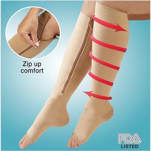 直銷compression socks open toe , zip sox 中筒壓力襪, 瘦腿襪工廠,批發,進口,代購