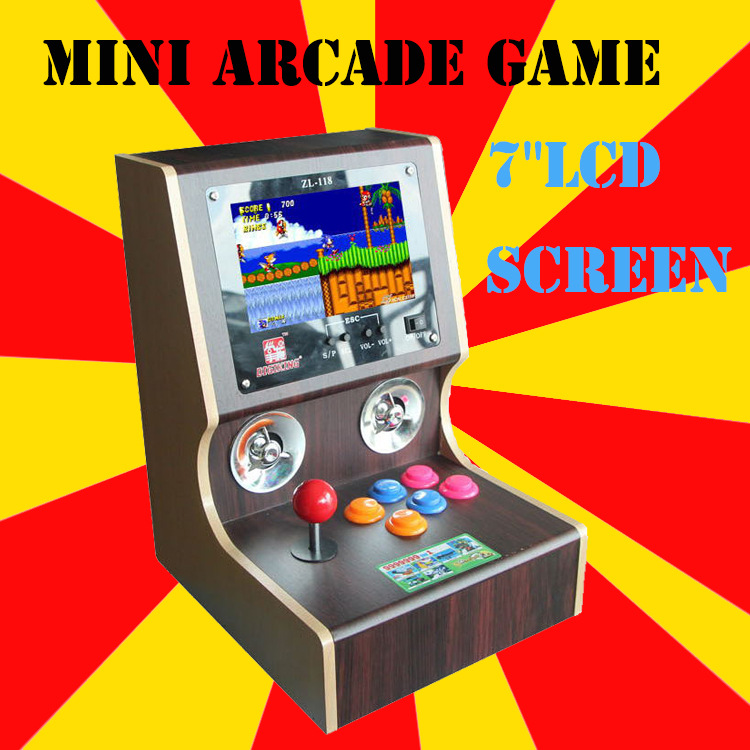 奇物集 搖桿傢用街機遊戲機7寸原木格鬥遊戲機 Mini Arcade Game工廠,批發,進口,代購