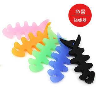 彩色 魚骨繞線器  耳機集線器 魚骨頭纏線器工廠,批發,進口,代購