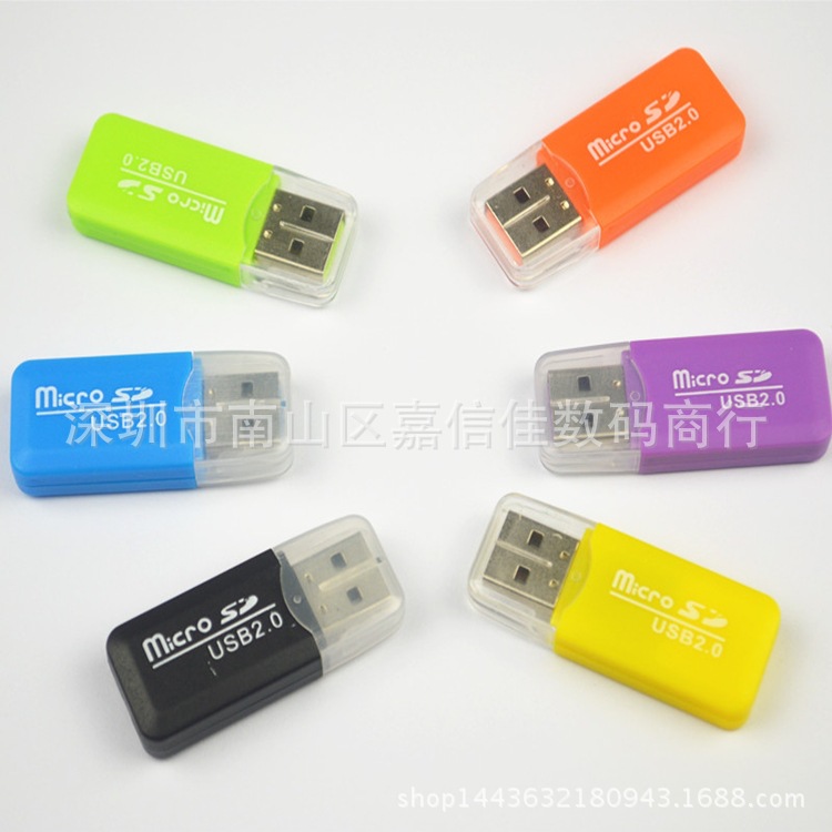 廠傢批發冰爽USB2.0讀卡器 TF內存單卡讀卡器 TF卡迷你高速讀卡器工廠,批發,進口,代購