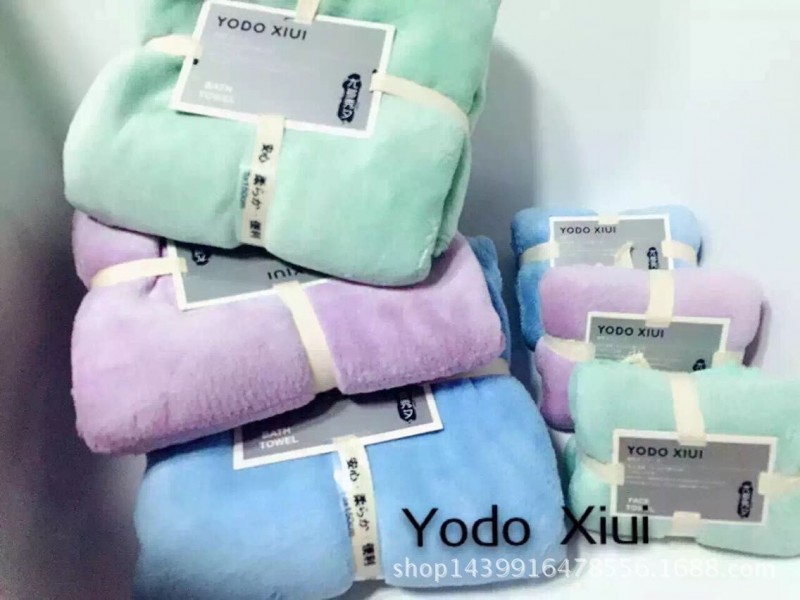 正品YODO XIUI出口日本柔軟吸水珊瑚絨浴巾毛巾兒童沙灘巾工廠,批發,進口,代購