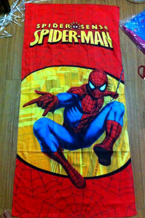 小號 超級英雄 蜘蛛俠spiderman卡通兒童浴巾沙灘巾毛巾外貿純棉工廠,批發,進口,代購