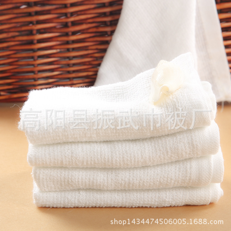廠傢直銷 新品 純棉超吸水白方巾 酒店專用白方巾 超市專供 批發工廠,批發,進口,代購