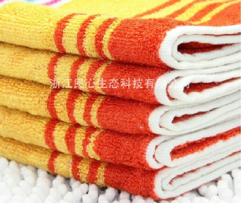 細竹纖維毛巾 彩條條紋毛巾清潔麵巾 舒適可愛方巾批發工廠,批發,進口,代購