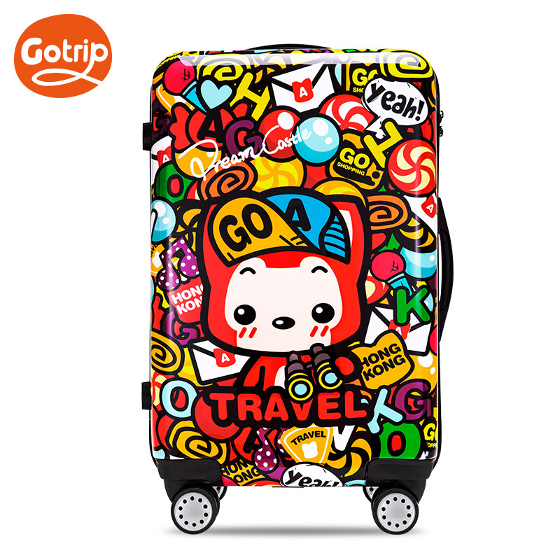 gotrip阿貍香港 系列旅行箱萬向輪可愛卡通旅行箱 24寸工廠,批發,進口,代購