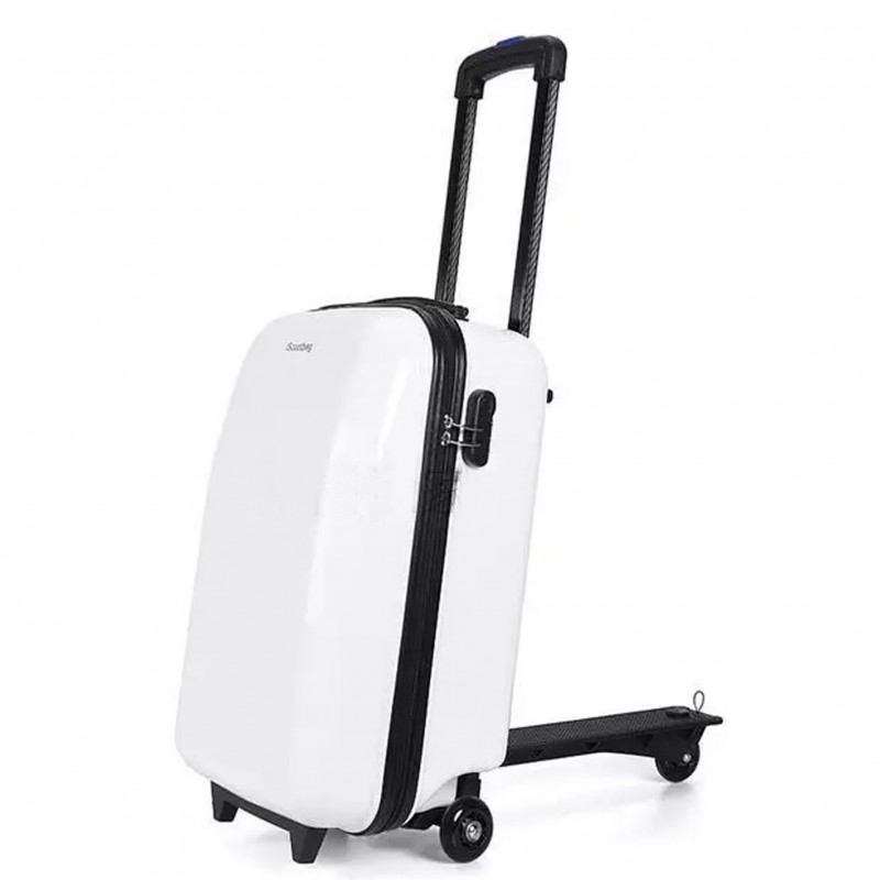 一件代發艾途AITU滑板車拉桿旅行箱ABS行李箱白色批發工廠,批發,進口,代購