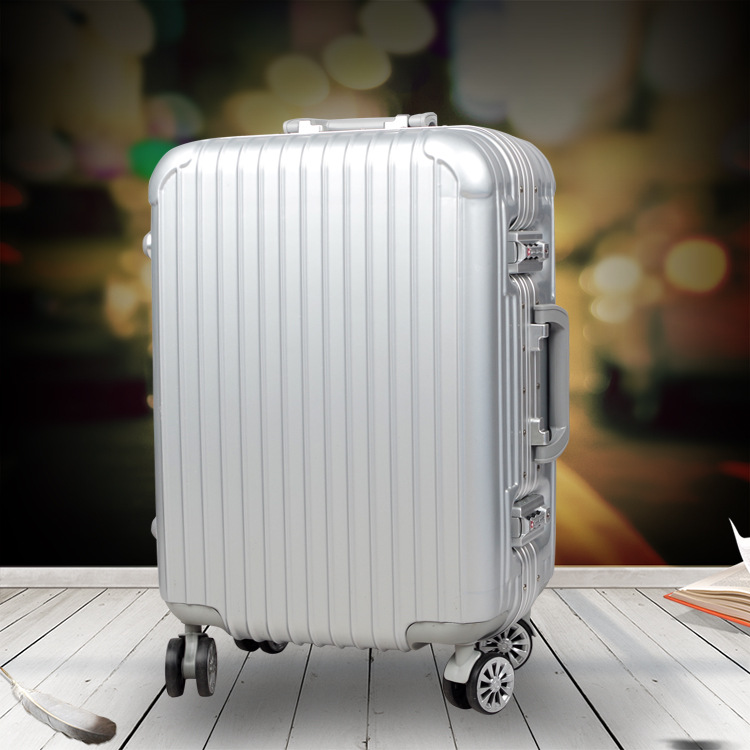 2016新款行李箱男女萬向輪拉桿箱旅行箱鋁框耐刮PC海關鎖工廠,批發,進口,代購