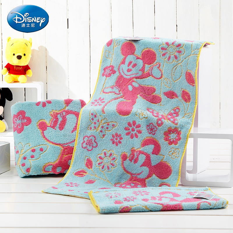 迪士尼Disney絢麗米妮純棉卡通兒童毛巾純棉麵巾柔軟舒適工廠,批發,進口,代購