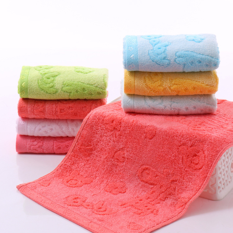 夏季特價促銷竹纖維無捻童巾毛巾吸水性強舒適健康柔軟可定做工廠,批發,進口,代購