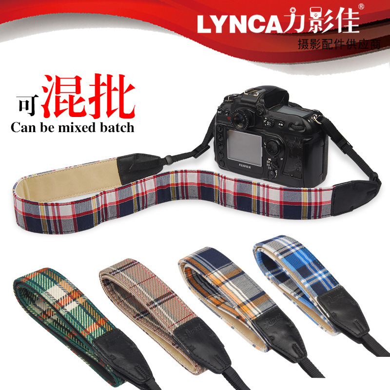 LYNCA/力影佳格子LD系列 單反相機背帶 肩帶通用型 頭層牛皮耐用批發・進口・工廠・代買・代購