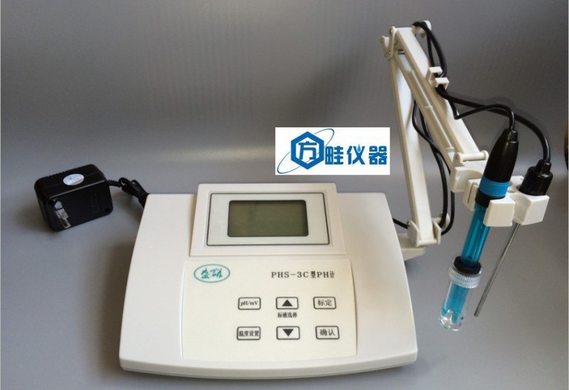 上海晶磁PHS-3C臺式精密酸度計/臺式PH計/帶溫度電療自動補償/QS批發・進口・工廠・代買・代購
