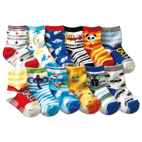 KID'S BASIC秋冬新襪 卡通童襪 點膠防滑 純棉兒童襪 品牌襪子工廠,批發,進口,代購