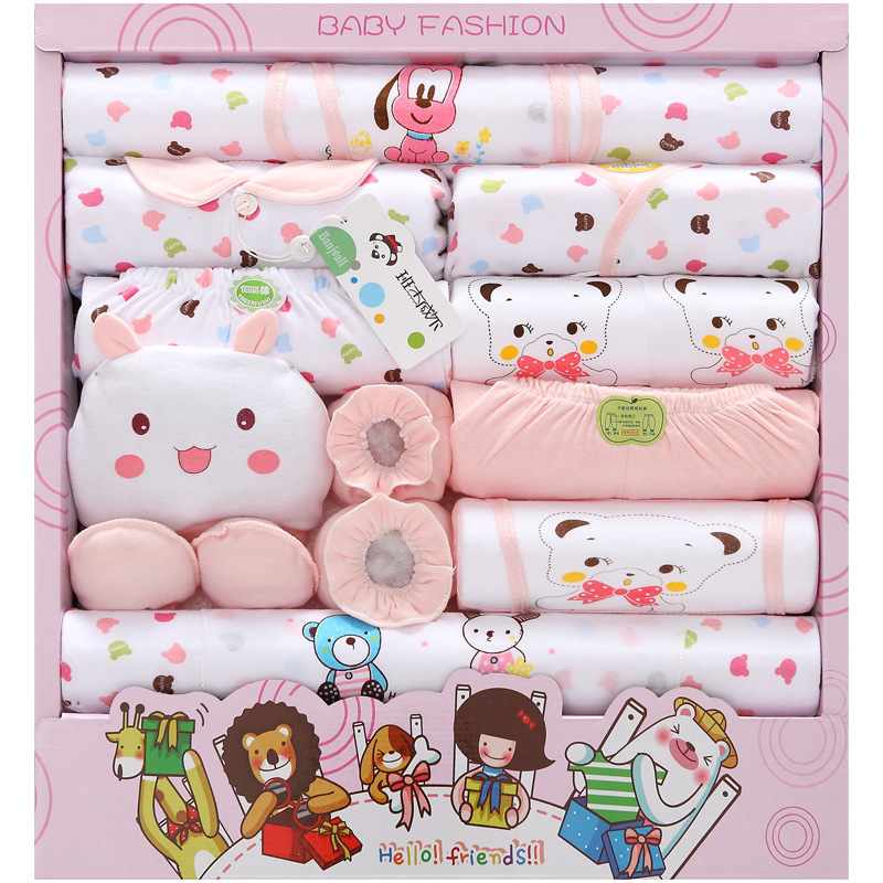 2016春夏新生兒禮盒18件套純棉嬰兒內衣母嬰用品初生滿月寶寶套裝工廠,批發,進口,代購